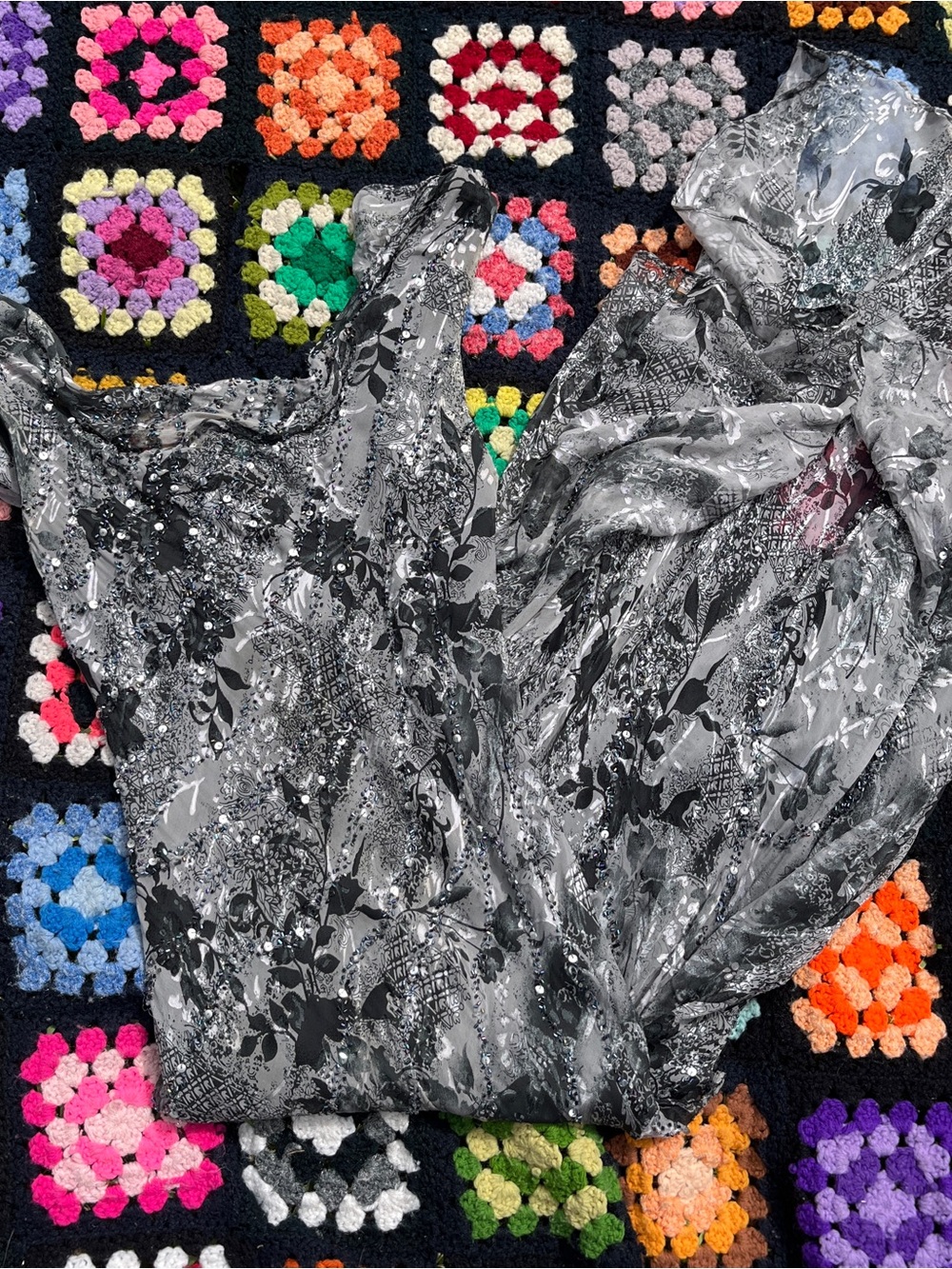 Vintage beaded cache fairy dress